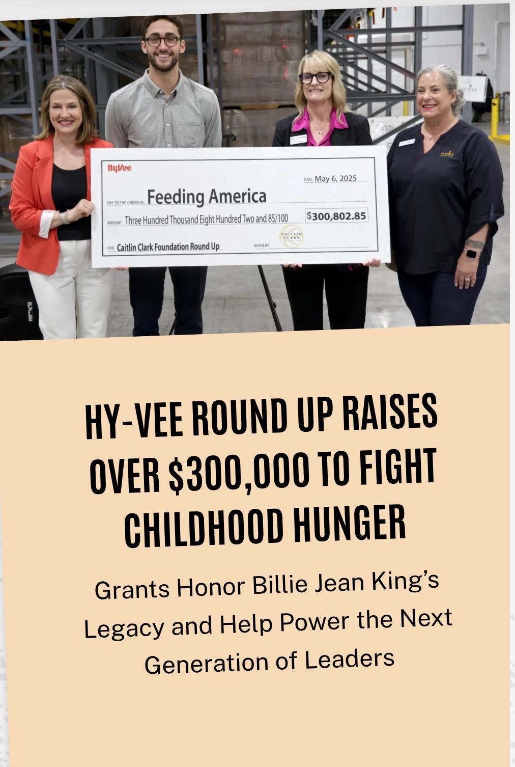 $300,802.85 to Fight Childhood Hunger