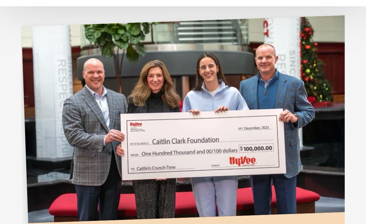 $100,000 from Caitlin's Crunch Time